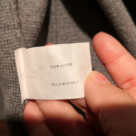 Men's grey cotton knit jacket - Picture 7 of 7